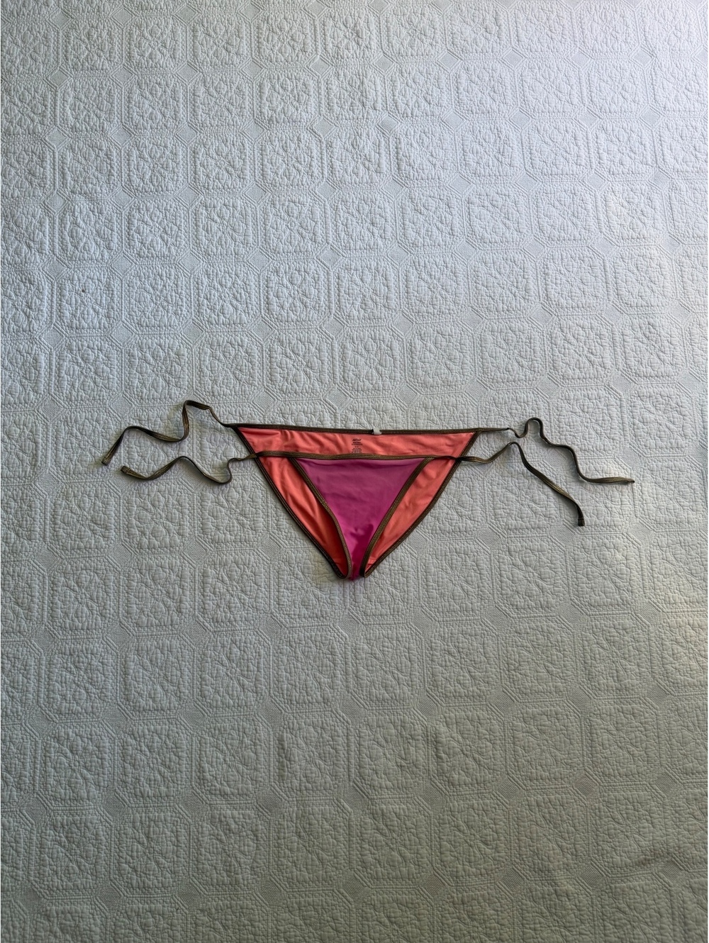 Arie Women's Two-Tone Pink and Coral Bikini Bottom
